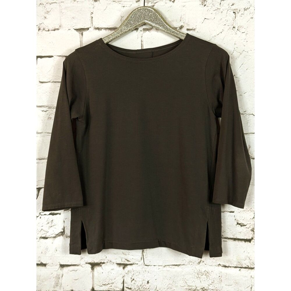 MATTHILDUR Pima Cotton Boxy Top Handmade in Peru Minimalist Lagenlook Medium